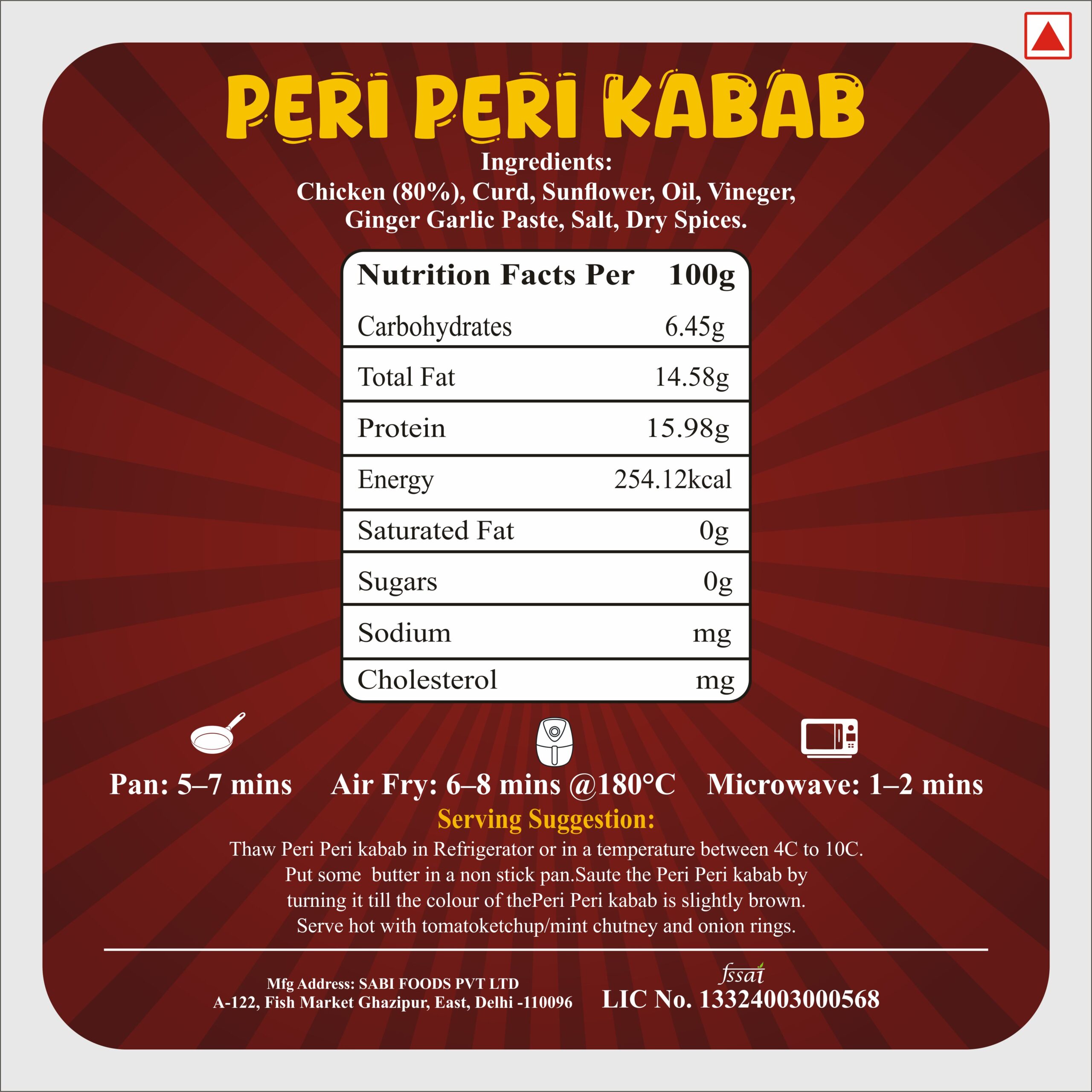 CHICKEN KEBAB PERI PERI